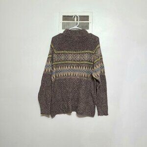 Woolrich Women’s Knit Sweater – Fair Isle Pattern, Angora Blend, Cozy Winter Pul